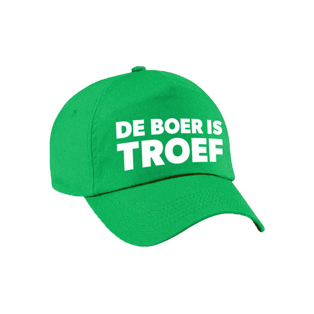 Boer is troef Achterhoek pet / cap groen voor volwassenen - Verkleedhoofddeksels