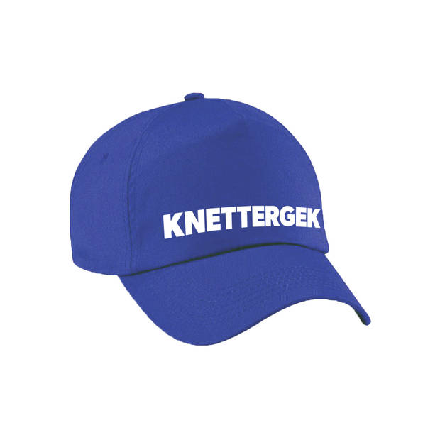 Carnaval fun pet / cap knettergek blauw voor dames en heren - Verkleedhoofddeksels