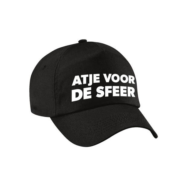 Carnaval fun pet / cap atje voor de sfeer zwart voor dames en heren - Verkleedhoofddeksels