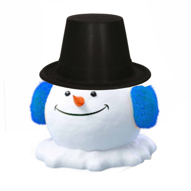 Sneeuwpop maken zwarte hoge hoed - Verkleedhoofddeksels