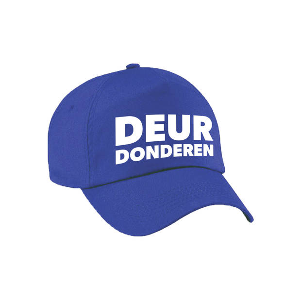 Deur donderen Achterhoek pet / cap blauw voor volwassenen - Verkleedhoofddeksels