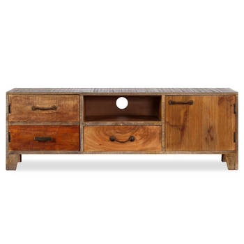 The Living Store Tv-kast Antieke Stijl Massief Hout 118x30x40cm