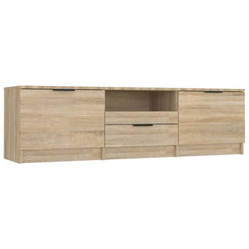 The Living Store Tv-meubel 140x35x40 - Sonoma eiken - Praktisch materiaal