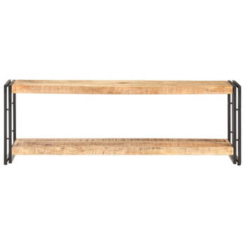 The Living Store Houten TV-kast - 120 x 30 x 40 cm - Ruw mangohout met natuurlijke afwerking