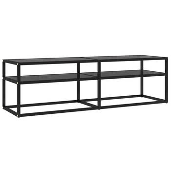 The Living Store Televisiekast Stereo - 140x40x40.5cm - Gehard glas