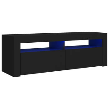 The Living Store TV-meubel - TV meubelen - 120 x 35 x 40 cm - Met RGB LED-verlichting