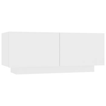 The Living Store TV-meubel - Hifi-kast - 100 x 35 x 40 cm - Duurzaam - Wit