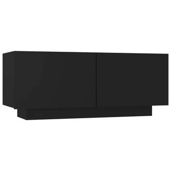 The Living Store TV-meubel - Hifi-kast - 100 x 35 x 40 cm - Zwart - Duurzaam