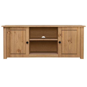 The Living Store Tv-kast Massief Grenenhout - 120x40x50 cm - Natuurlijke Houtkleur