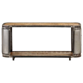 The Living Store TV-meubel Industriële stijl - 90x30x40cm - Massief mangohout