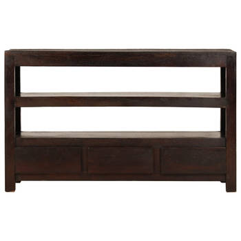 The Living Store Tv-meubel Acacia - 90 x 30 x 55 cm - Donkerbruin