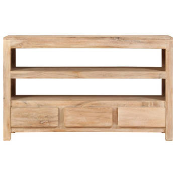 The Living Store Houten TV-meubel - Acaciahout - 90 x 30 x 55 cm - Lichtbruin