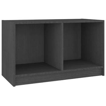 The Living Store Tv-meubel 70x33x42 cm massief grenenhout grijs - Kast