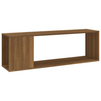 The Living Store TV-meubel - Bruineiken - 100 x 24 x 32 cm - Bewerkt Hout