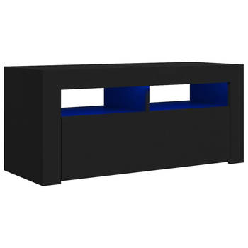 The Living Store TV-meubel - 90 x 35 x 40 cm - Met RGB LED-verlichting