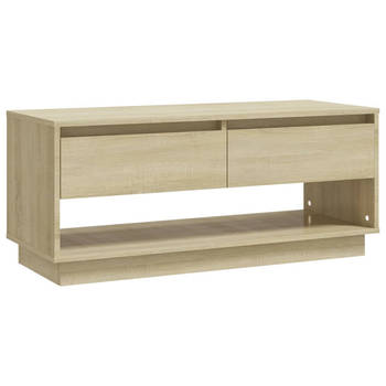 The Living Store Televisiemeubel - Sonoma Eiken - 102 x 41 x 44 cm - Stabiele constructie