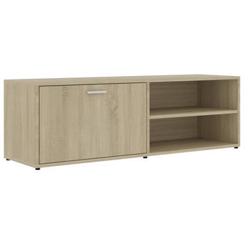 The Living Store TV-kast - Sonoma eiken - 120 x 34 x 37 cm - met deur en 2 vakken