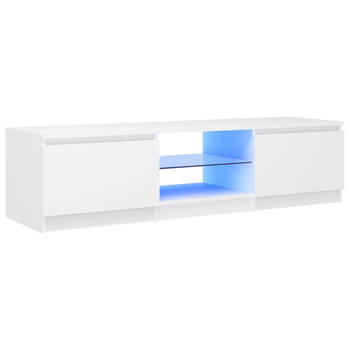 The Living Store Tv-meubel The Living Store Hifi-kast - 140 x 40 x 35.5 cm - Met RGB LED-verlichting