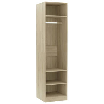 The Living Store Kledingkast Compact - 50 x 50 x 200 cm - Sonoma Eiken