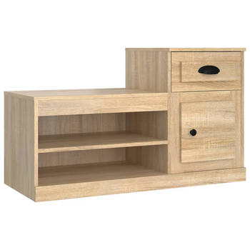 The Living Store Schoenenkast - Sonoma eiken - 100 x 42 x 60 cm - Duurzaam materiaal