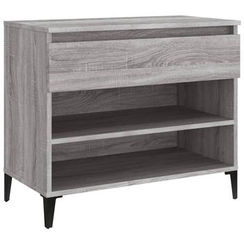 The Living Store Schoenenkast - Grijs Sonoma Eiken - 70 x 36 x 60 cm - Stevig materiaal