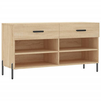 The Living Store Schoenenbank - Sonoma Eiken - 102 x 35 x 55 cm - Duurzaam materiaal