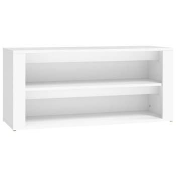 The Living Store Schoenenrek - Wit - 100 x 35 x 45 cm - Voldoende opbergruimte