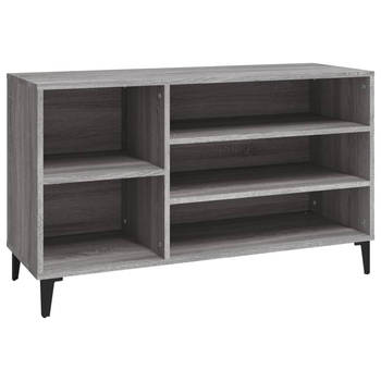 The Living Store Schoenenkast - Grijs Sonoma Eiken - 102 x 36 x 60 cm - Met opbergruimte - Stevig materiaal