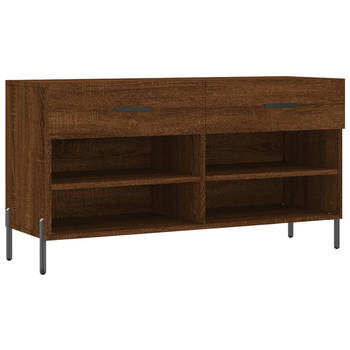 The Living Store schoenenbank Scandinavische stijl - 102 x 35 x 55 cm - bewerkt hout en ijzer