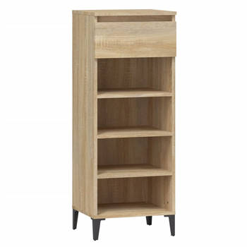 The Living Store Schoenenrek - Sonoma eiken - 40 x 36 x 105 cm - Duurzaam hout en metaal