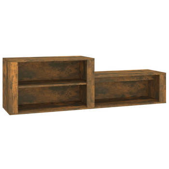 The Living Store Schoenenkast - gerookt eiken - 150x35x45 cm