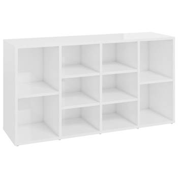 The Living Store Garderobebank - Schoenenopberger - 103 x 30 x 54.5 cm - Hoogglans wit