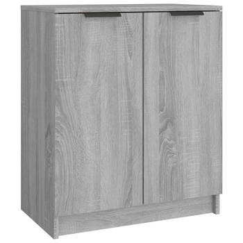 The Living Store Schoenenkast - Trendy Design - Grijs Sonoma Eiken - 59x35x70 cm - Hoge Kwaliteit