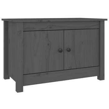 The Living Store Schoenenkast - Grijs - 70 x 38 x 45.5 cm - Massief Grenenhout