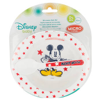 Mickey Mouse papkommetje met lepel melamine 16 cm - Kinderservies
