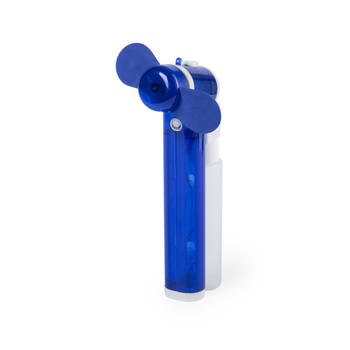 Zak ventilator blauw met water verstuiver 16 cm - Handventilatoren