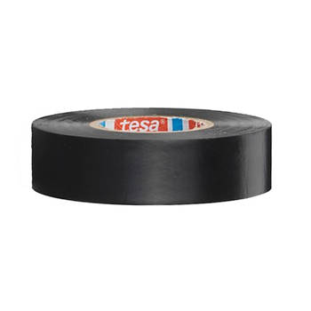 1x Tesa isolatie tape op rol zwart 10 mtr x 1,5 cm - Tape (klussen)