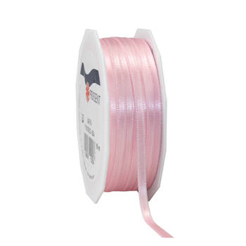 Cadeaulint/sierlint Satijn - 0.6 cm x 50 meter - licht roze - cadeaus - Cadeaulinten