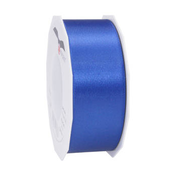 Cadeaulint/sierlint Satijn - 4 cm x 25 meter - blauw - cadeaus - Cadeaulinten