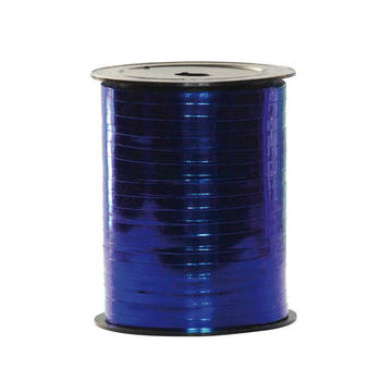 Rol lint in metallic blauwe kleur 250 m - Cadeaulinten
