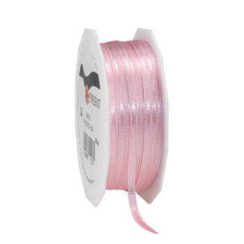 Cadeaulint/sierlint Satijn - 0.3 cm x 50 meter - licht roze - cadeaus - Cadeaulinten