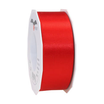 Cadeaulint/sierlint Satijn - 4 cm x 25 meter - rood - cadeaus - Cadeaulinten