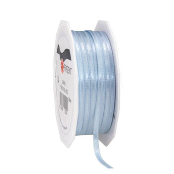 Cadeaulint/sierlint Satijn - 0.3 cm x 50 meter - Licht blauw - cadeaus - Cadeaulinten