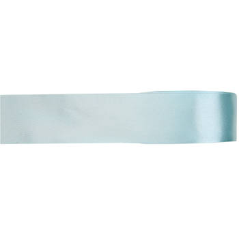1x Lichtblauwe satijnlint rollen 1,5 cm x 25 meter cadeaulint verpakkingsmateriaal - Cadeaulinten