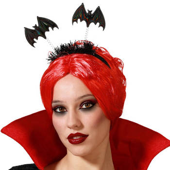 Halloween/horror verkleed diadeem/tiara - met vleermuizen - kunststof - dames/meisjes - Verkleedhoofddeksels