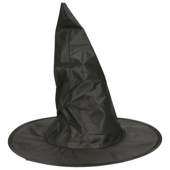 Verkleed heksenhoed - zwart - voor volwassenen - Halloween hoofddeksels - Verkleedhoofddeksels