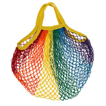 Draagtas - Pride/regenboog thema kleuren - katoen - 40 x 60 cm - Verkleedattributen