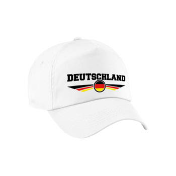 Duitsland / Deutschland landen pet / baseball cap wit voor volwassenen - Verkleedhoofddeksels