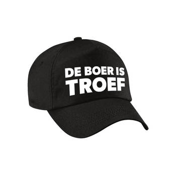 Boer is troef Achterhoek pet / cap zwart voor volwassenen - Verkleedhoofddeksels