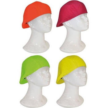 Neon rappers hoedje oranje - Verkleedhoofddeksels